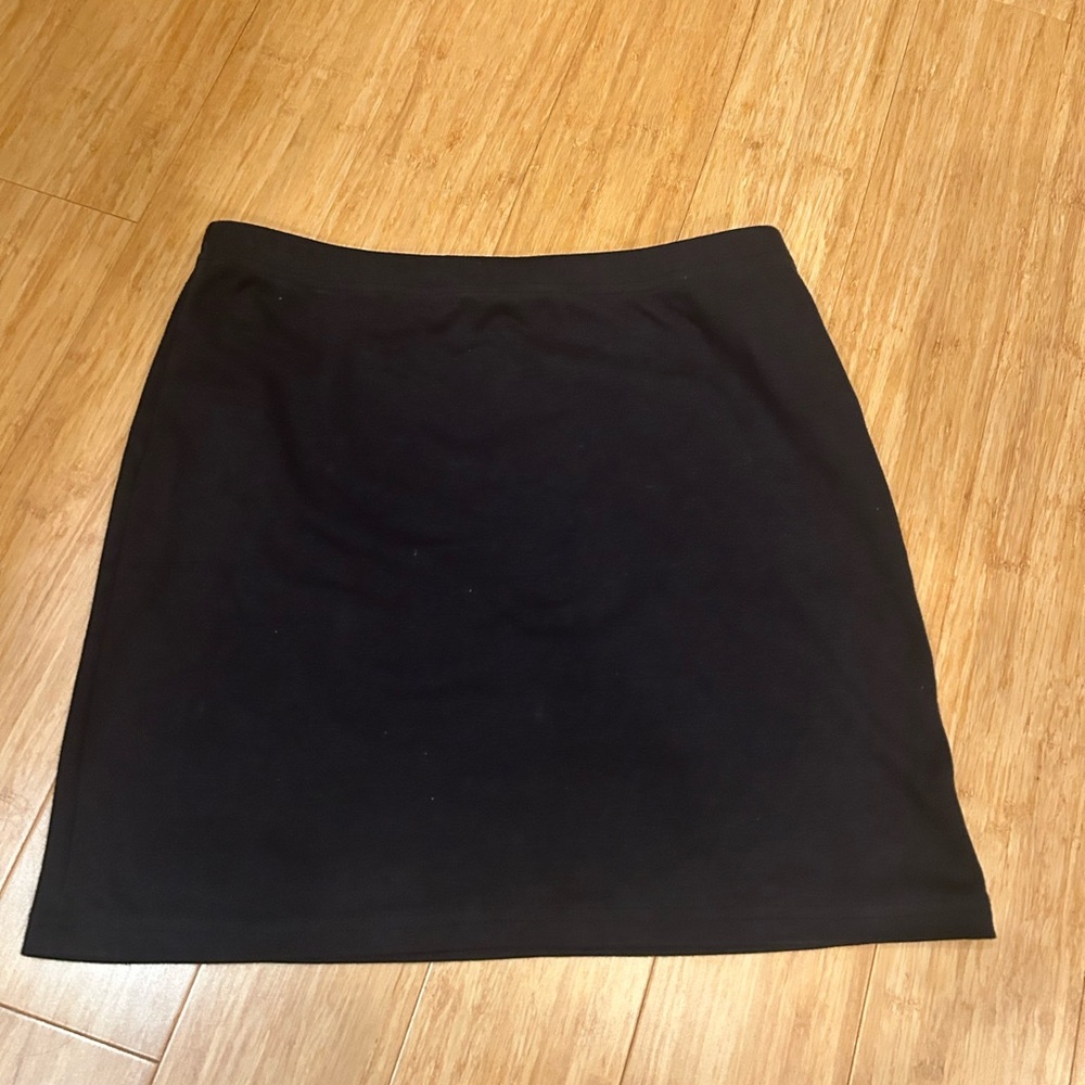 Black mini skirt